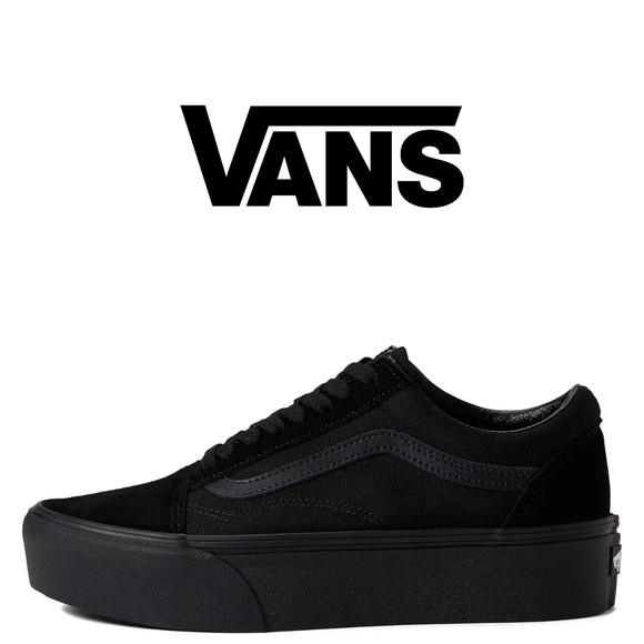 Vans Shoes - Vans - Old Skool Stackform Suede/Canvas Black/Black - Women's Size 8